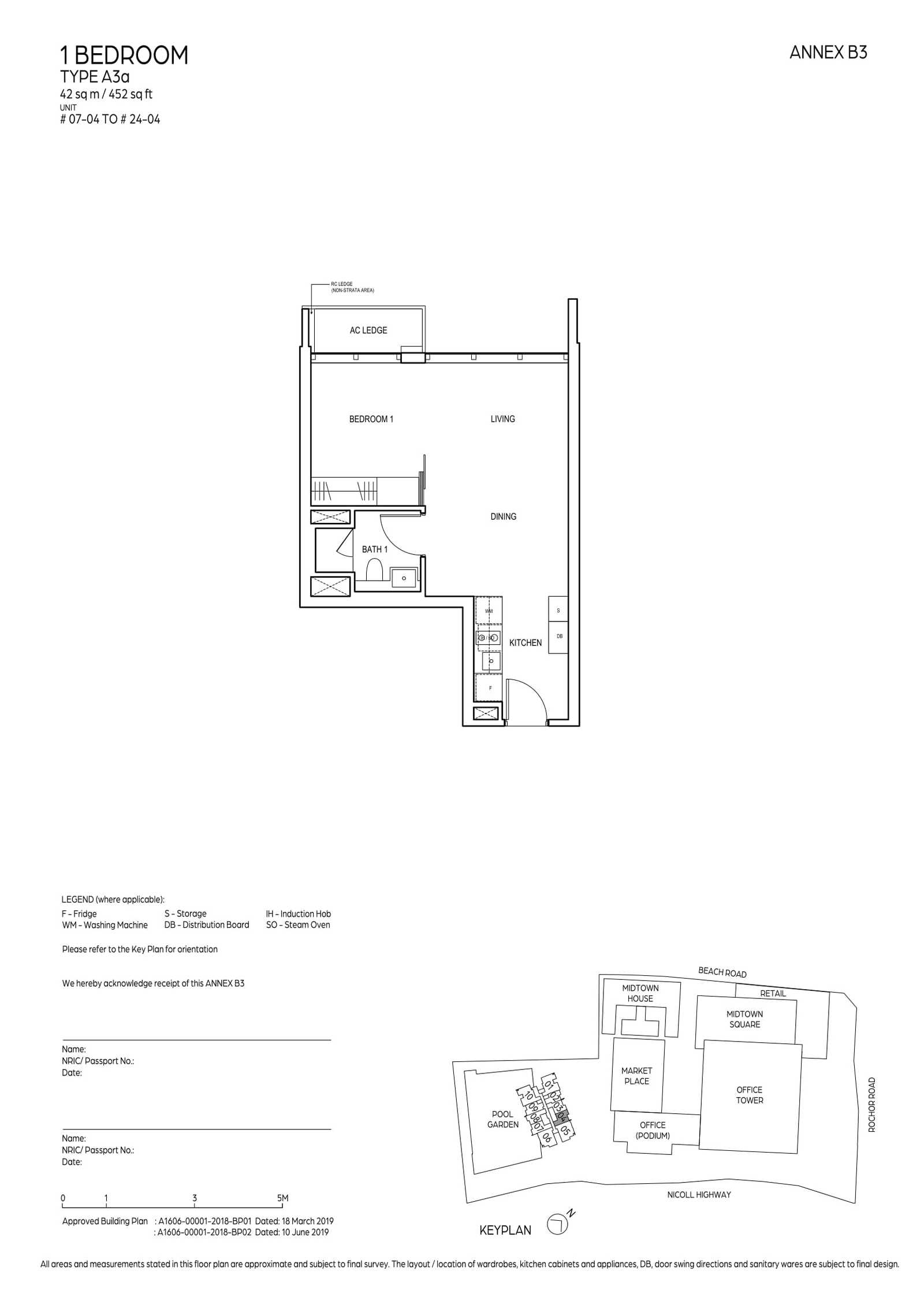 Midtown Bay 1 Bedroom Floor Plan 6