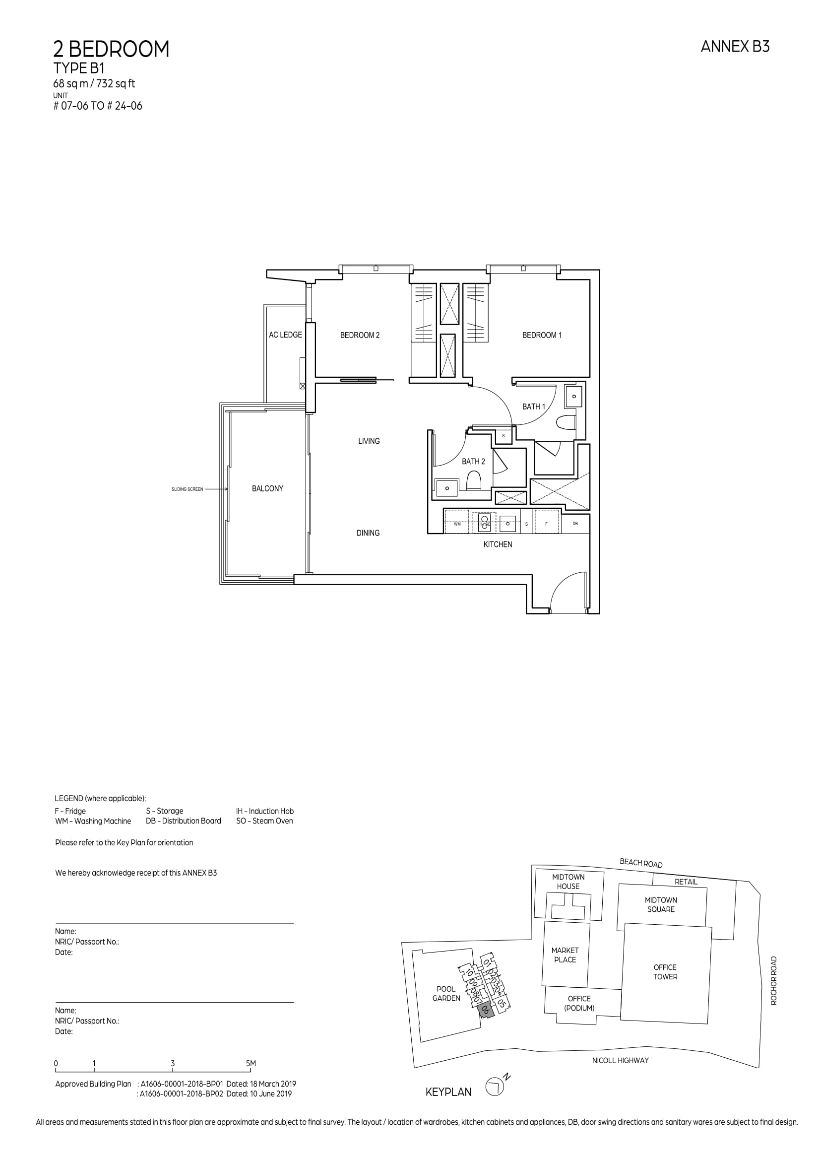 Midtown Bay 1 Bedroom Floor Plan 11