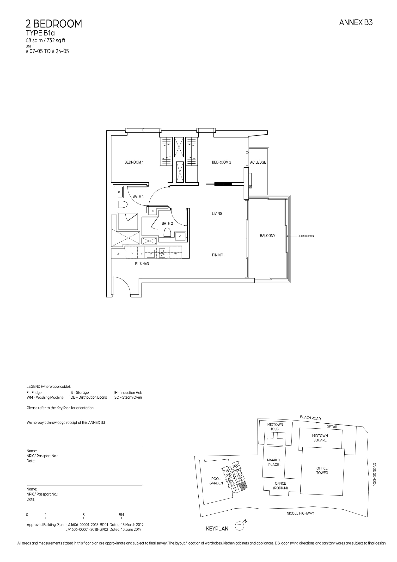 Midtown Bay 1 Bedroom Floor Plan 13